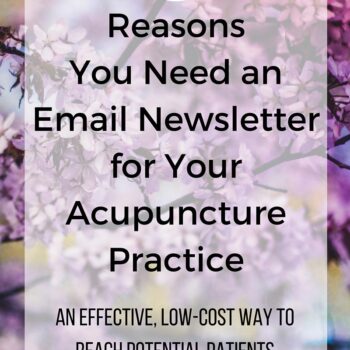 3 Big Reasons Why You Need a Simple Email Newsletter for Your Acupuncture Practice. Get more patients for pennies with a monthly email newsletter. Connect with interested potential patients and keep your practice in the forefront of their minds! via Modern Acupuncture Marketing www.ModernAcu.com
