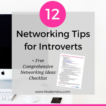 Hate networking? Not anymore. Use these 12 tips to feel confident at your next networking event. Plus a free comprehensive checklist of networking opportunities of acupuncturists! www.ModernAcu.com