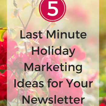 Five Last Minute Holiday Marketing Ideas for Your Acupuncture Email Newsletter - These ideas work for any holiday season. From Modern Acupuncture Marketing www.ModernAcu.com