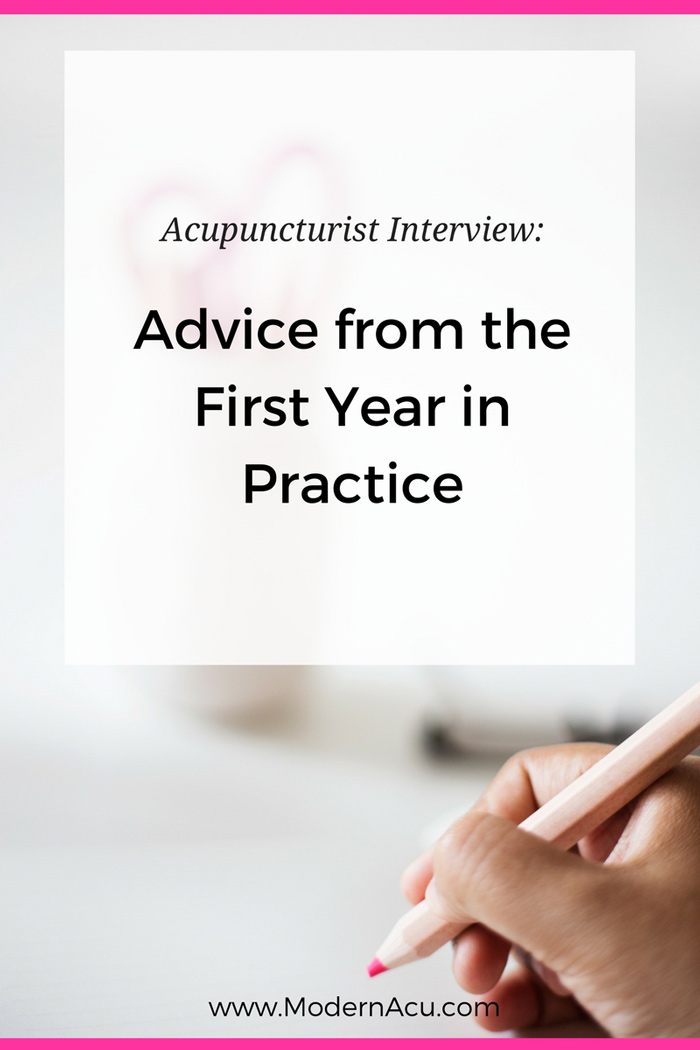 Advice from the first year out in acupuncture practice with Mara Carlini, LAc. What would she do differently? What was totally unexpected? www.ModernAcu.com