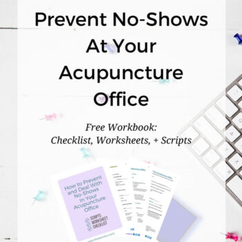 Hate when patients miss an appointment without calling first? Frustrated by patients who call 10 minutes before their appointment to let you know they won't be there? Learn how to drastically reduce the no-shows and missed appointments at your acupuncture office. Free checklist, adaptive scripts, and worksheets. You got this! www.ModernAcu.com