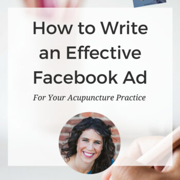 How to create effective Facebook Ads that actually bring more patients to your practice. Interview with Katie of AcuProsper. www.ModernAcu.com