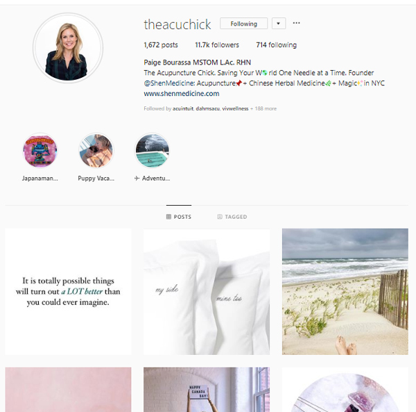 Level up your Instagram marketing - 14 acupuncturist Instagram accounts to inspire your social media. www.MichelleGrasek.com