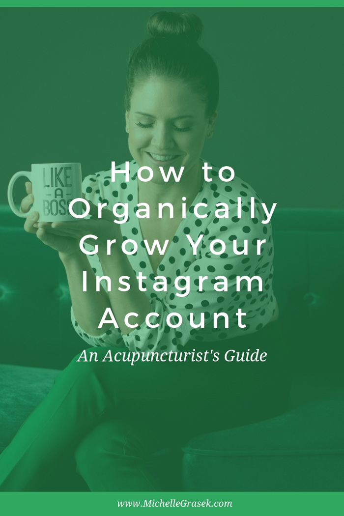 Three Ways to Organically Grow Your Instagram Audience for Acupuncturists - Click to learn more! - MichelleGrasek.com