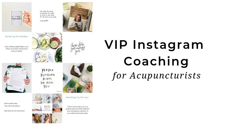 One-on-One Instagram Coaching for Acupuncturists with Michelle Grasek.