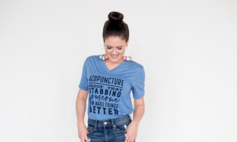 acupuncture tshirt tee shirt best acupuncturist gift proof stabbing someone make things better
